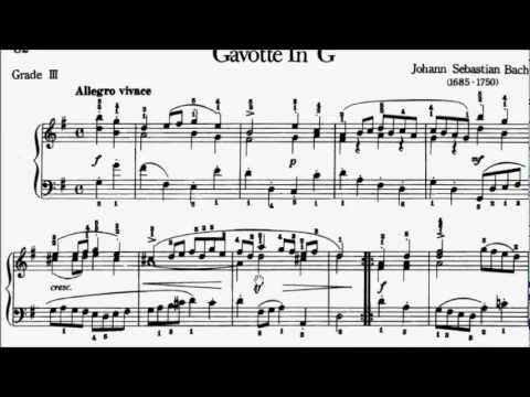 Piano Pieces for Children Grade 3 No.13 Bach Gavotte in G (P.82) Sheet Music