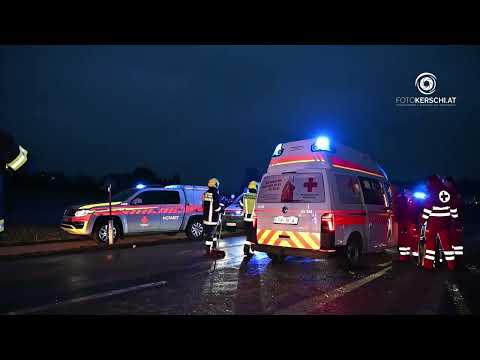 Schwerer Verkehrsunfall zwischen PKW und LKW auf der B123