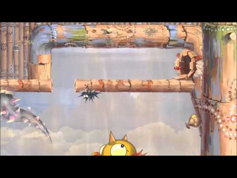 Rayman Origins (1080i HD) Walkthrough Part 64 - Tricky Winds - Electoons & Lum Medal
