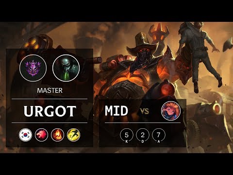 Urgot Mid vs Zoe - KR Master Patch 9.22