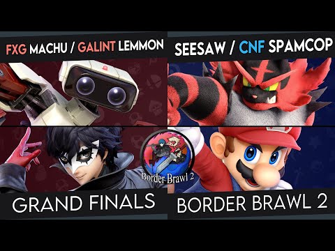 Border Brawl 2 - Lemmon / Machu Vs. Spamcop / Seesaw - Grand Finals - Smash Ultimate