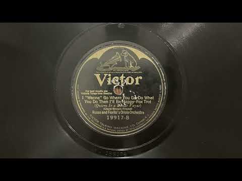I 'Wanna' Go Where You Go, Do What You Do - Russo and Fiorito's Oriole Orchestra - 1925
