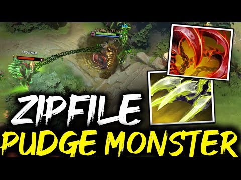 HELLO GUYS!! ZIPFILE PUDGE MONSTER HERE!!! New Immortal Pudge Skin Nonstop Amazing Hook Dota 2