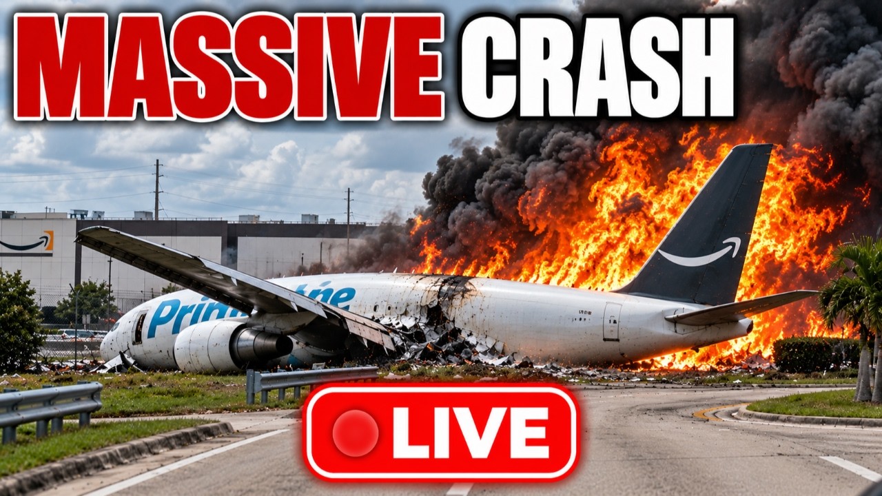 LIVE: AMAZON PRIME JET CRASHES MIAMI RUNWAY