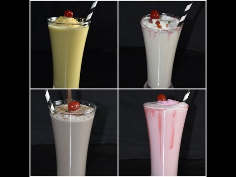 4 ways Ice Cream Milkshakes | Cool & Refreshing Drinks |