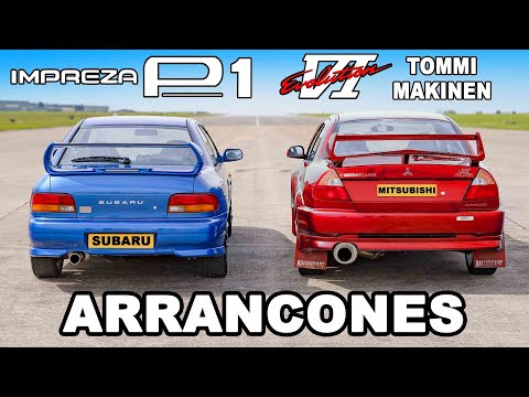 Subaru Impreza P1 vs Mitsubishi Evo: ARRANCONES