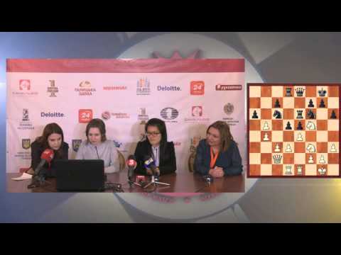 Women’s World Chess Championship Match. Round 1 press-conference.