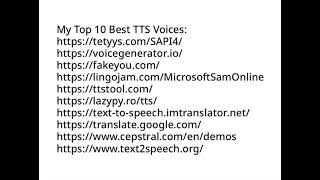 My Top 10 Best TTS Voices (READ DESCRIPTION FOR MORE)