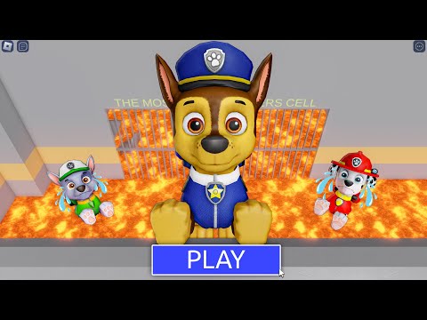PAW PATROL CHASE NEEDS HELP! PRISON RUN BARRY! #roblox #obby