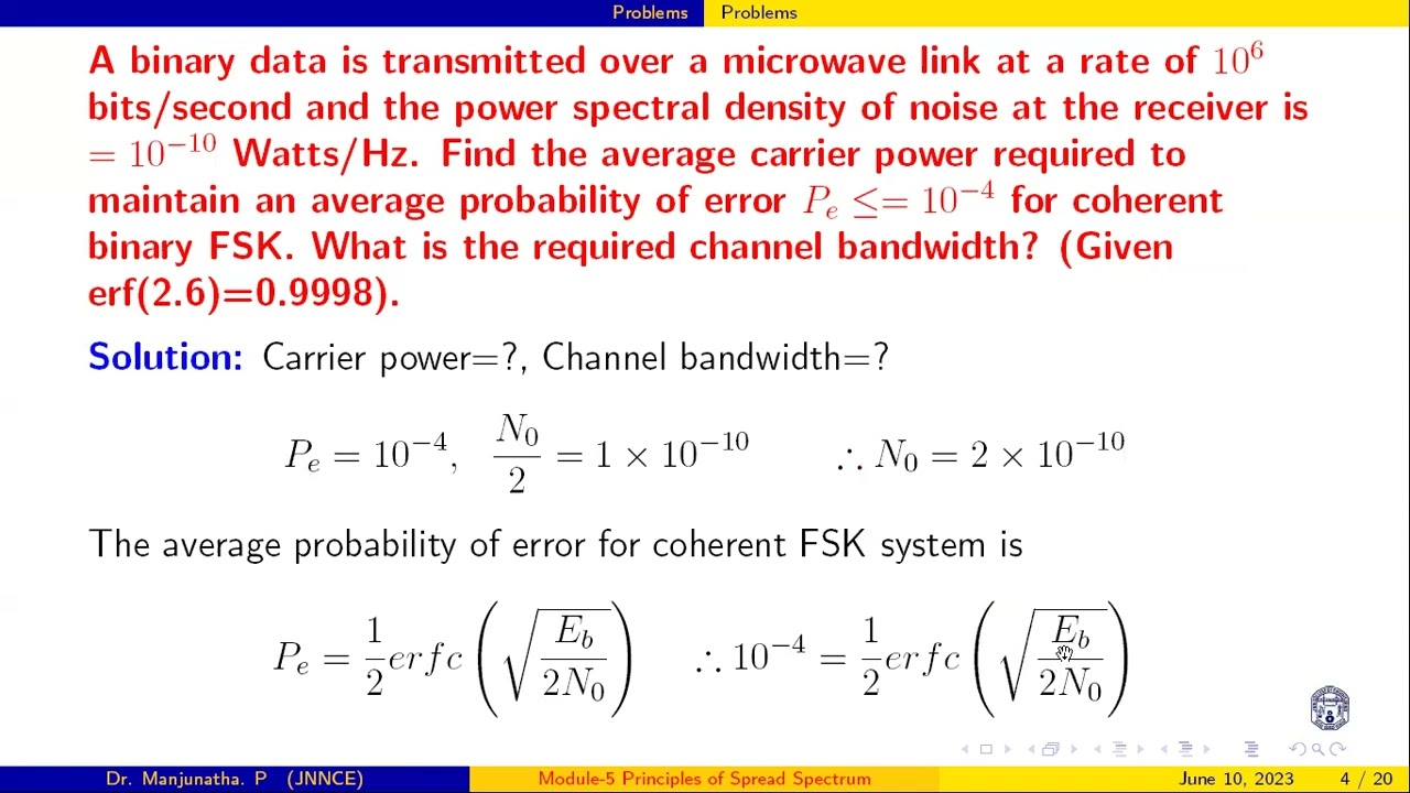 Problems on Modulation schemes 1