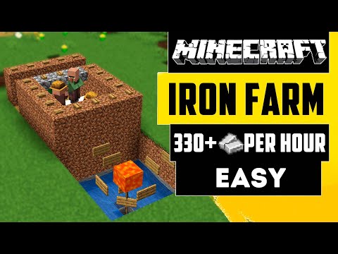 The Easiest IRON Farm in Minecraft - Tutorial 1.20+
