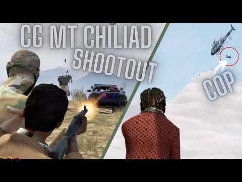 Chang Gang INTENSE Mount Chiliad Shootout after Fleeca Robbery (multiple POVs)