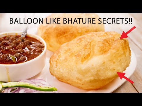 Bhature - Balloon Like Perfect Bhatura Chole Recipe Secrets - CookingShooking