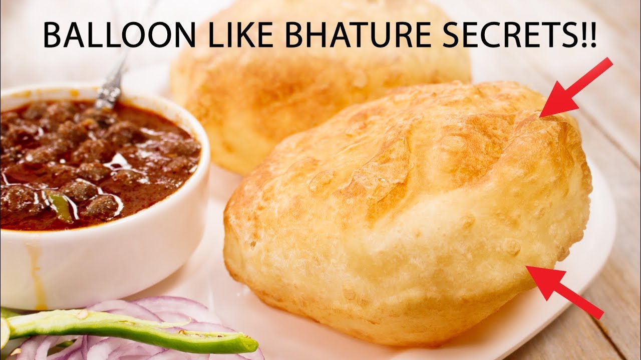 Bhature - Balloon Like Perfect Bhatura Chole Recipe Secrets - CookingShooking