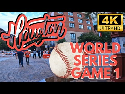 World Series Game 1 | Houston Downtown Walking Tour 4K Spatial Audio