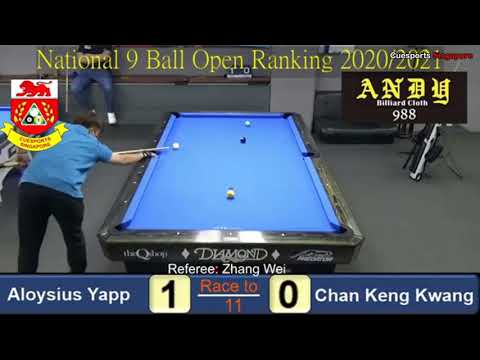 Aloysius Yapp Vs. Chan Keng Kwang | National 9 Ball Open Ranking .