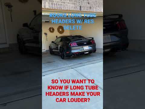 Stock exhaust vs kooks long tube headers and h-pipe on my Mustang GT