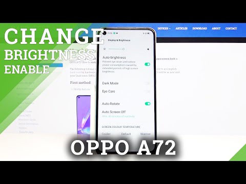 How to Activate Auto Brightness in OPPO A72 – Automatic / Adaptive Brightness