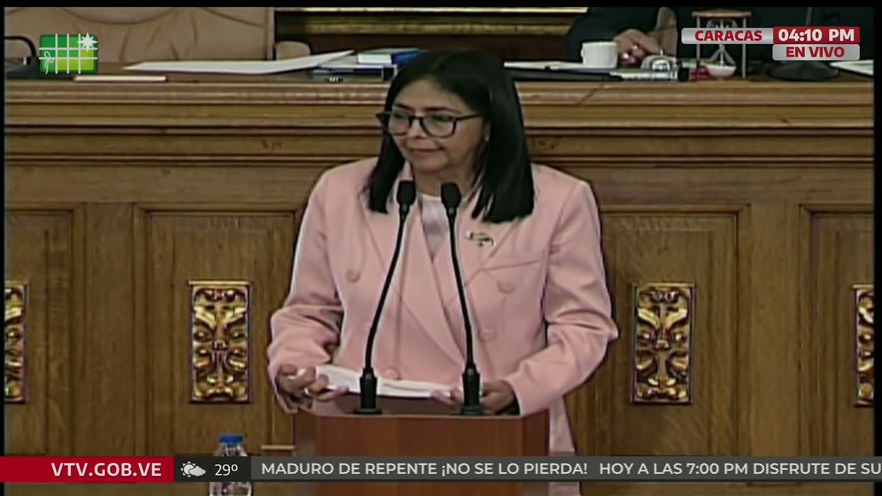 Delcy Rodríguez presenta Ley de Presupuesto 2026 en la Asamblea Nacional