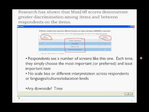 MaxDiff Scaling - ORConsulting.com Video