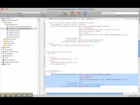 Add an online high scores functionality to your iPhone - step 2