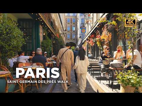 PARIS   Walking Tour   Walk from the Seine to Saint Germain - 4K   60fps