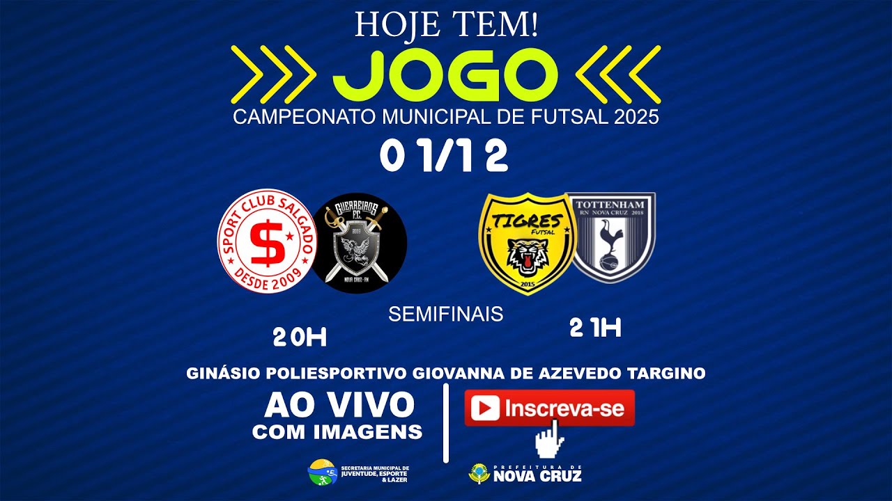 CAMPEONATO MUNICIPAL DE FUTSAL 2025 - NOVA CRUZ/RN (01/12/2025)