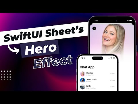 SwiftUI Sheet's Hero Animation Effect - Custom Matched Geometry Effect - iOS 17 - Xcode 15 thumbnail