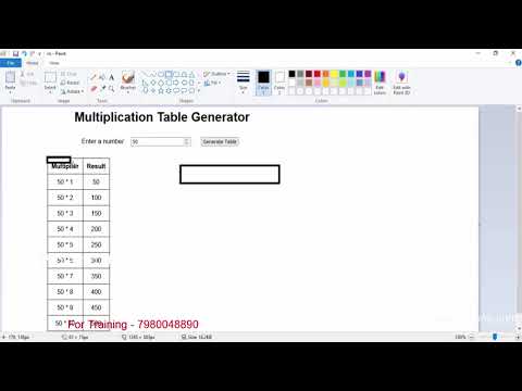 Easy Javascript Tutorial Generate Multiplication Tables Dynamically