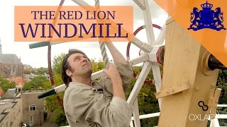 preview picture of video 'The Red Lion Mill • Working Flour Windmill • Gouda - THE NETHERLANDS'