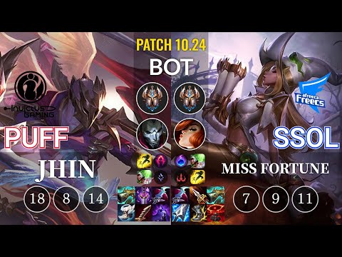 IG Puff Jhin vs AF SSol Miss Fortune Bot - KR Patch 10.24