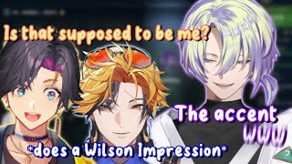 Claude can't stop Laughing when Zali and Wilson Mimick Each Other【NIJISANJI EN Clip】