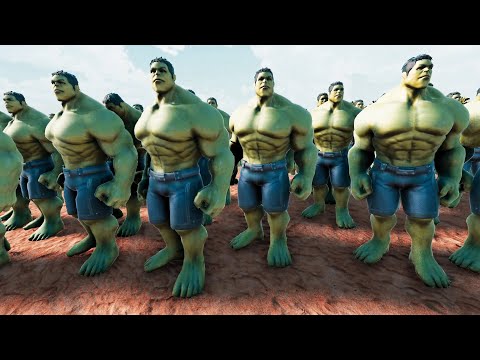 10,000 HULK VS 1,000,000 EVIL ALLIANCE - UEBS 2 MODS - Ultimate Epic Battle Simulator 2