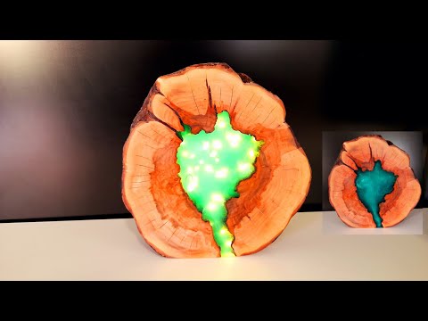 Baumscheibe mit Epoxidharz & LED Beleuchtung  ✨Tree grate with epoxy resin & LED Lighting