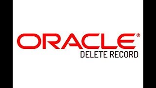 Oracle - SQL PLUS - Delete Data From Database