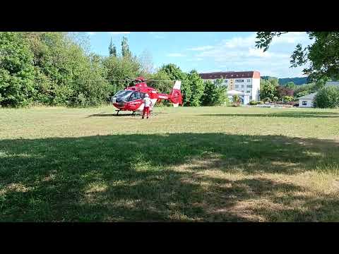 Rettungshubschrauber Christoph 60 Start in Hildburghausen 26.06.2022