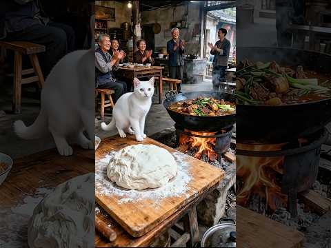 Before you could see what the cat did with the flour "