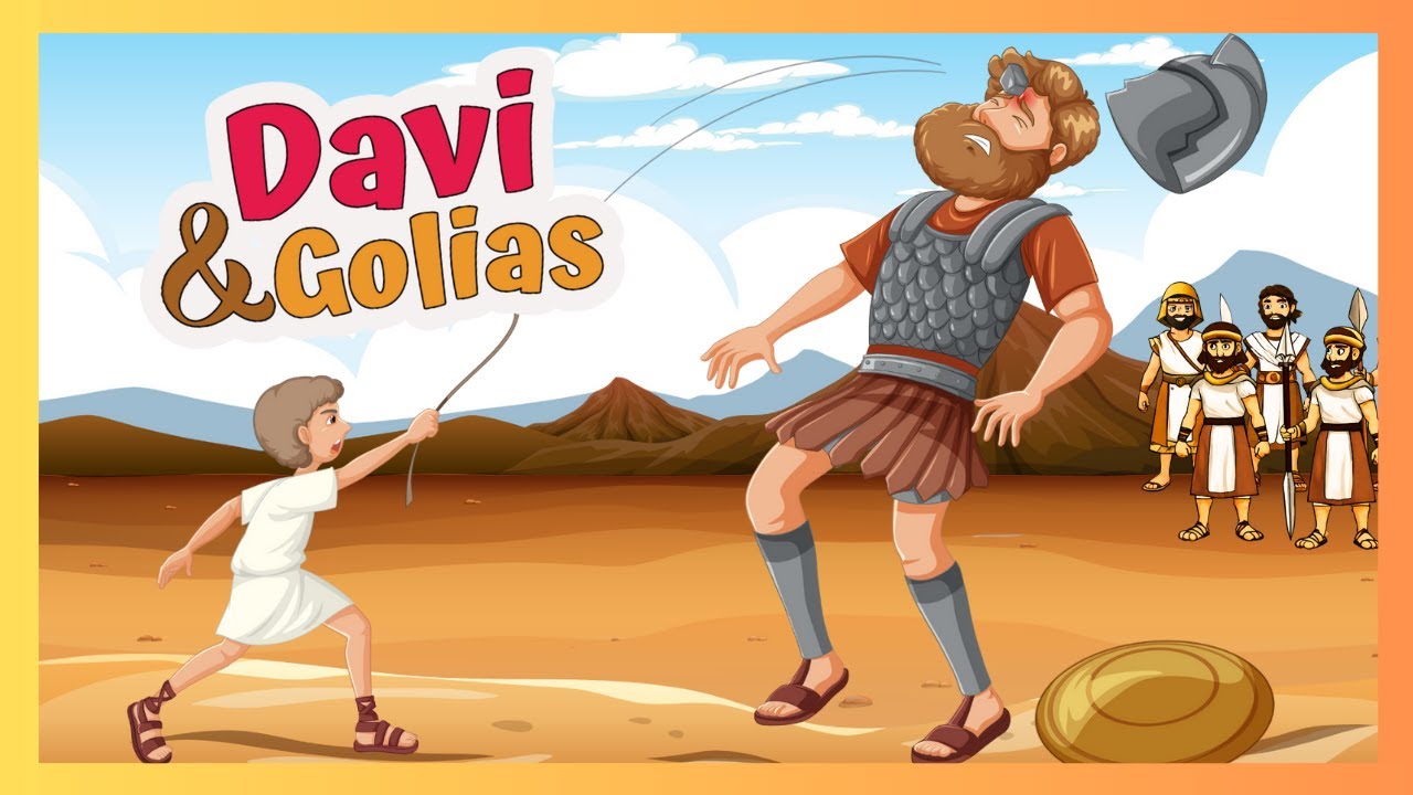 Children's Bible Story: David trusted in the Lord and defeated Goliath who threatens his people, God