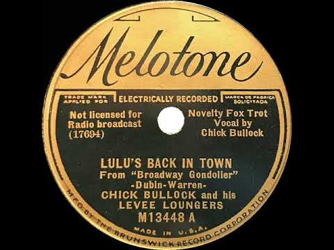 1935 Chick Bullock - Lulu’s Back In Town