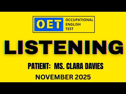 OET Listening Sample Test 2025: Full Practice for Nurses, Doctors & All Healthcare Professionals
