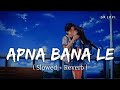Apna Bana Le - Lofi (Slowed + Reverb) | Arijit Singh, Sachin-Jigar | SR Lofi
