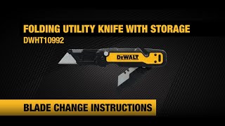 NEW Dewalt Folding Utility Knife with Storage DWHT10992