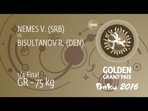 1/4 GR - 75 kg: V. NEMES (SRB) df. R. BISULTANOV (DEN) by Injury Default, 0-0
