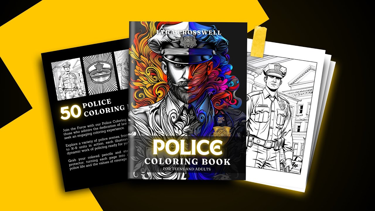 Police Coloring Book - 50 Coloring Pages for Adults & Teens