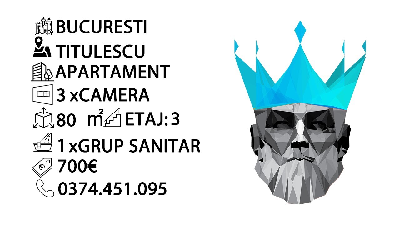 Tur video 3 Camere | Banu Manta - Basarab | Balcon | Metrou | AC | Renovat