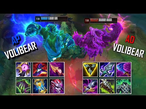 AP VOLIBEAR vs AD VOLIBEAR FULL BUILD FIGHTS & Best Pentakills!a