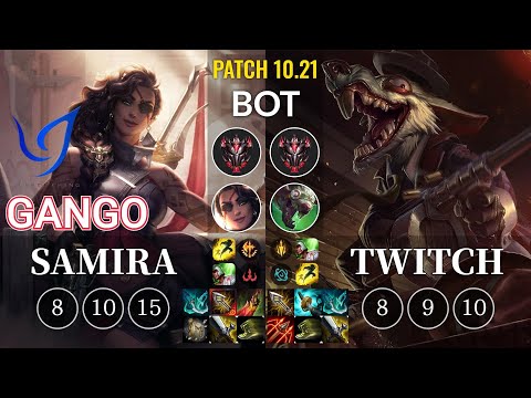 CGA Gango Samira vs Twitch Bot - KR Patch 10.21