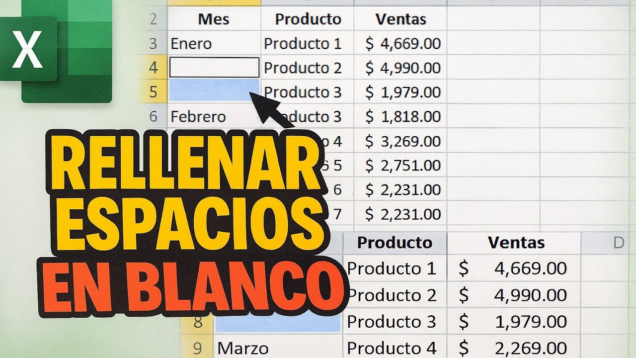 COMO RELLENAR CELDAS EN BLANCO EN EXCEL AUTOMATICAMENTE MUY FACIL | EXCEL 2026