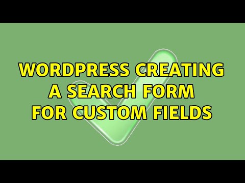 Wordpress: Creating a search form for custom fields (2 Solutions!!)