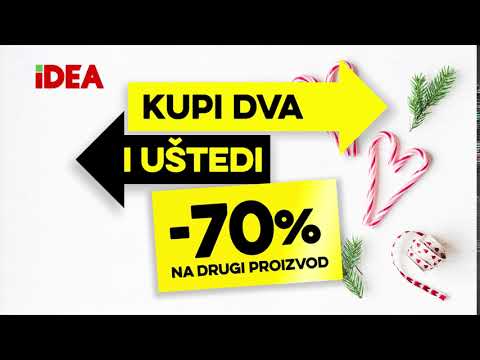 IDEA: Kupi dva i uštedi -70% popusta na drugi proizvod 18.12 - 24.12.2017.